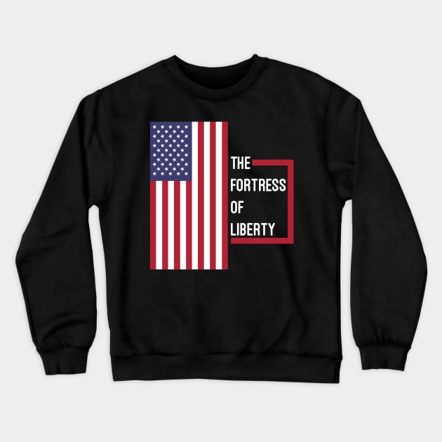 USA - The Fortress of Liberty Crewneck Sweatshirt by enigmaart